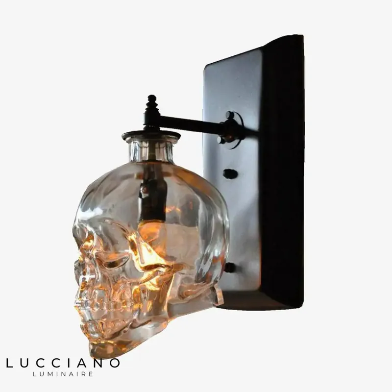 Skull Glass Wall Light