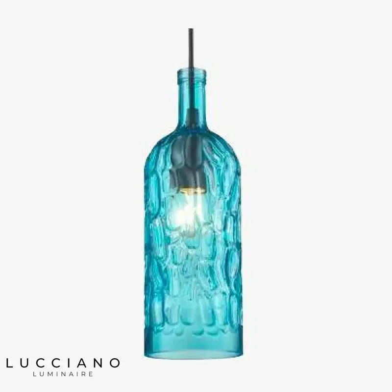 Contemporary glass LED pendant light
