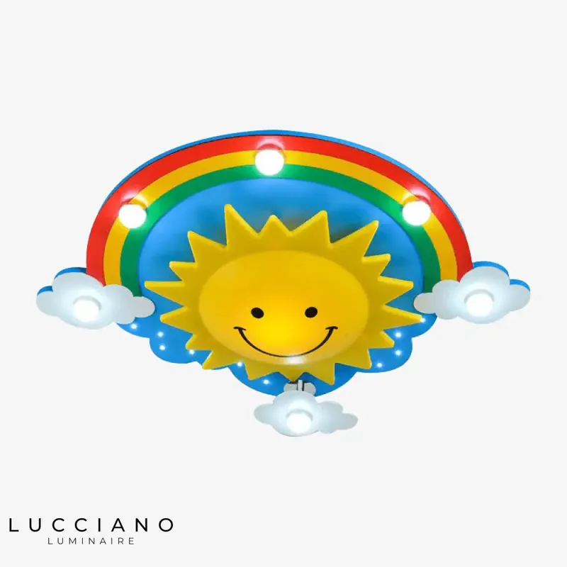 Children's LED Rainbow Sun Ceiling Light