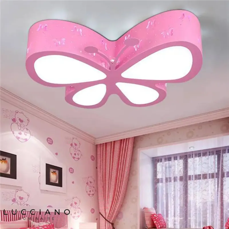 Pink butterfly chandelier for children