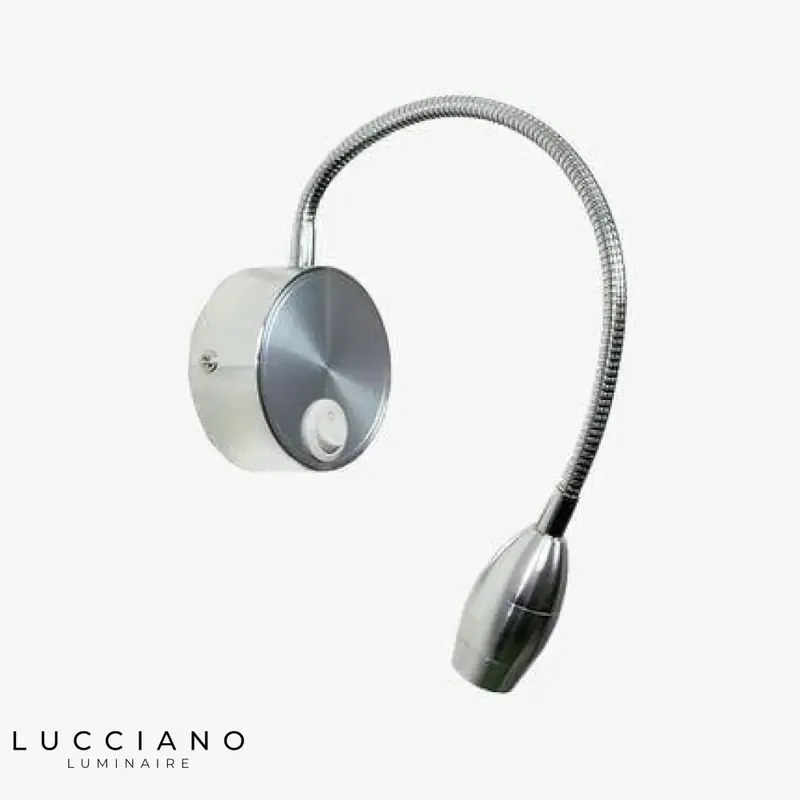 Chrome articulated LED wall light