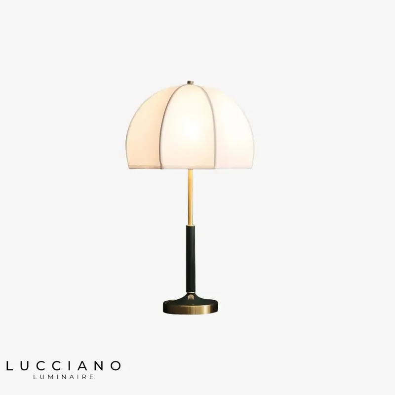 Retro LED lamp with round shade