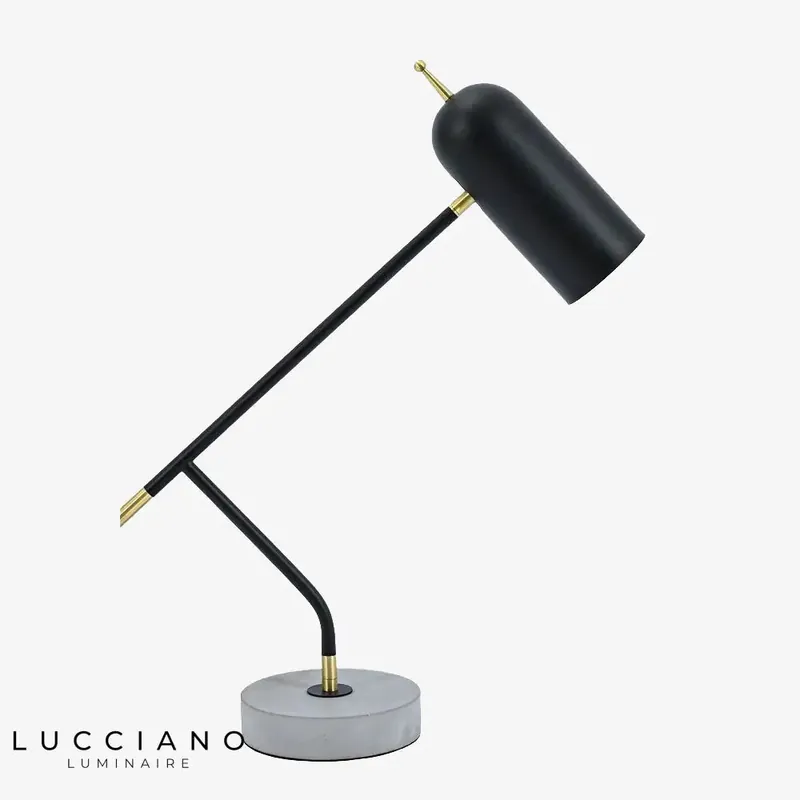 Industrial black LED desk lamp