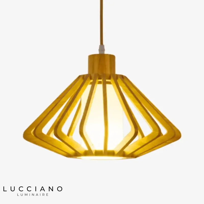 Alfa Wood Lampshade Pendant Light