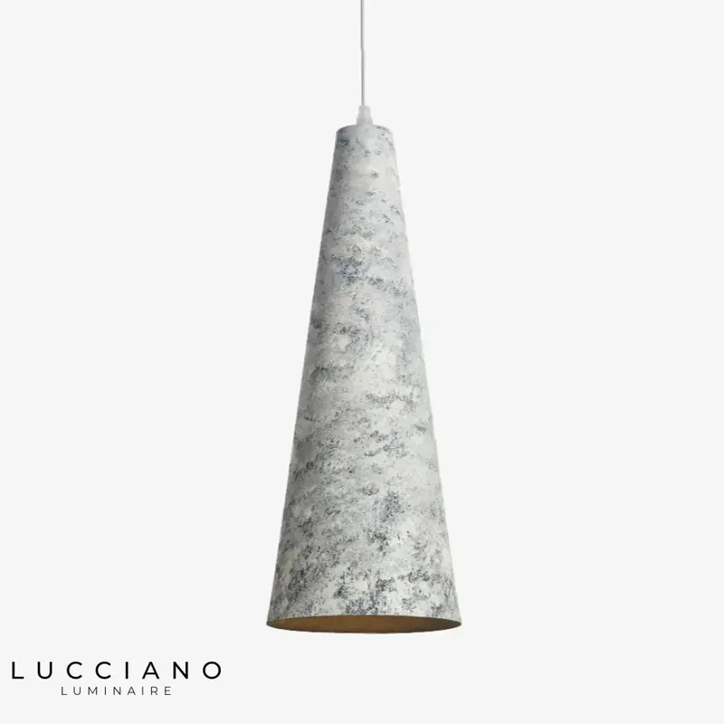 Conical Metal Rattan Pendant Light