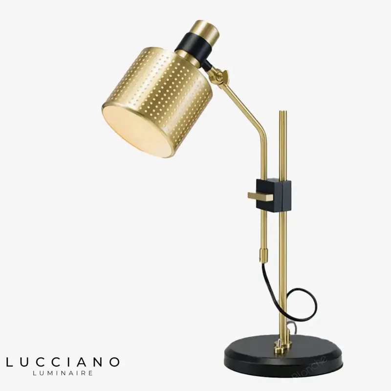 Timo designer lamp with perforated shade