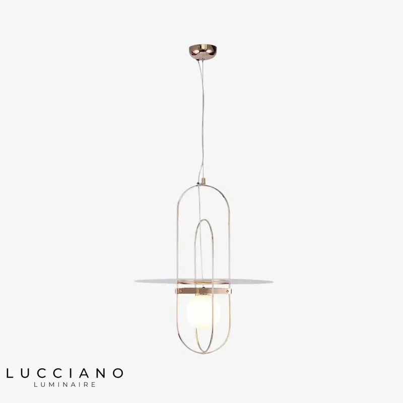 Zane Postmodern Glass LED Pendant