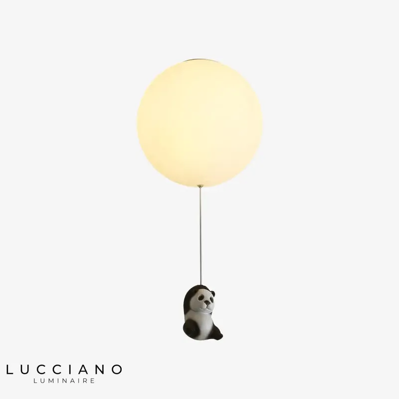 Panda Balloon LED Children's Chandelier