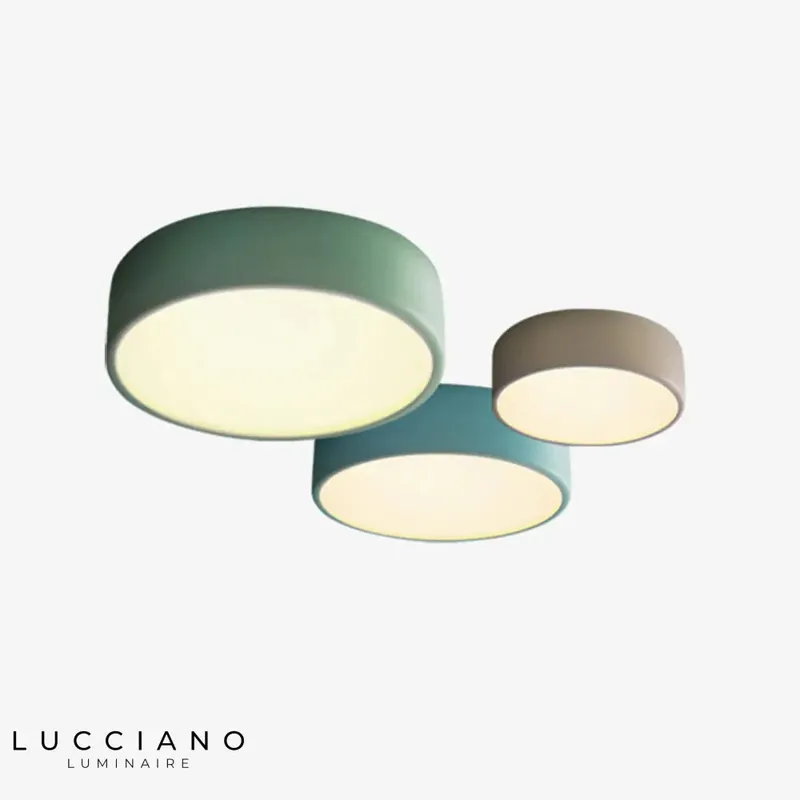 Beryl Round Colored Metal LED Ceiling Light