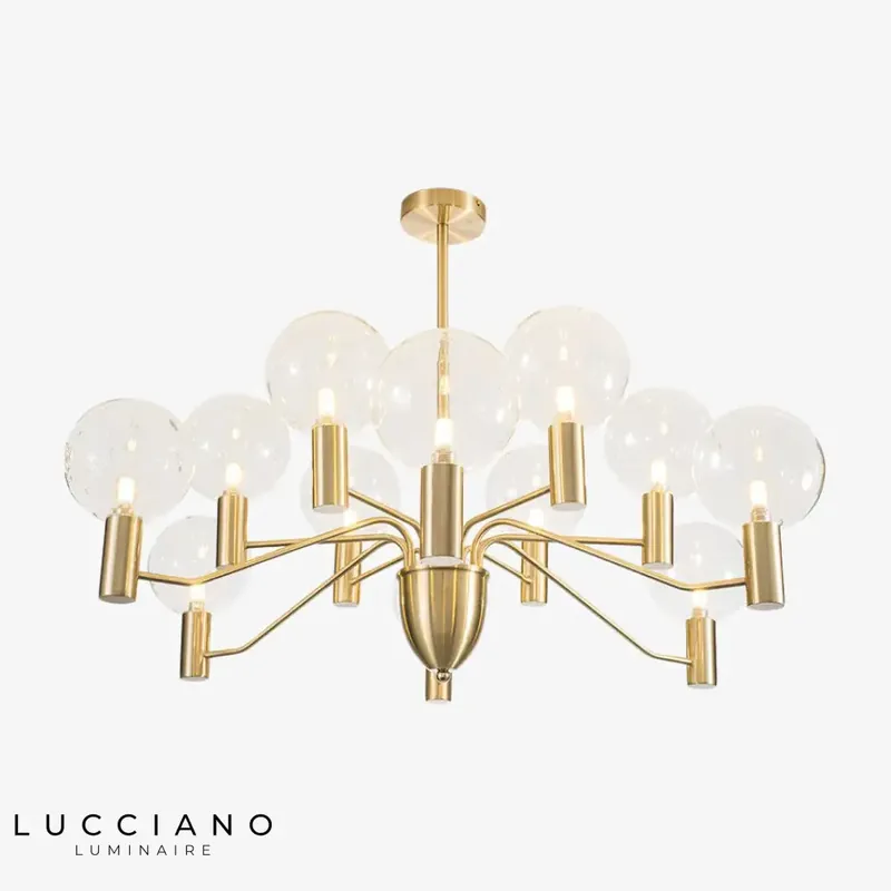 Modern Gold Metal Spider Chandelier