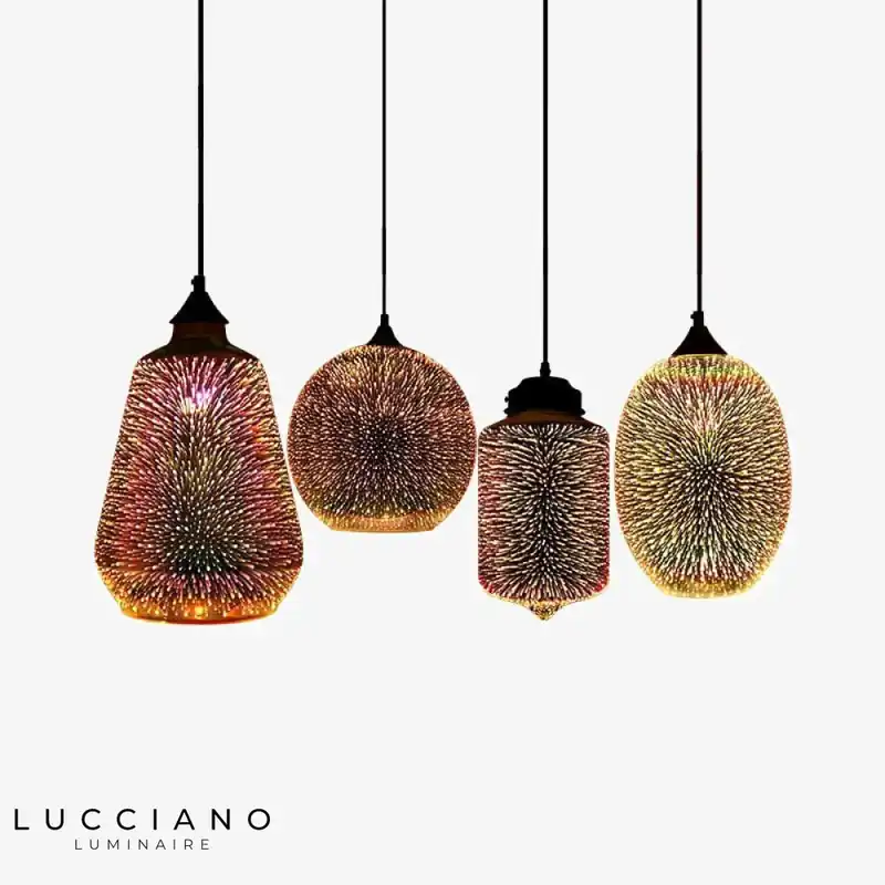 Kaili 3D Multicolor Glass Pendant Light