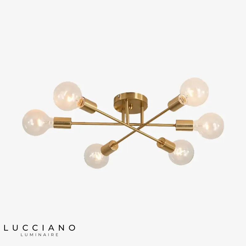 6-Light Intertwined Metal LED Ceiling Light