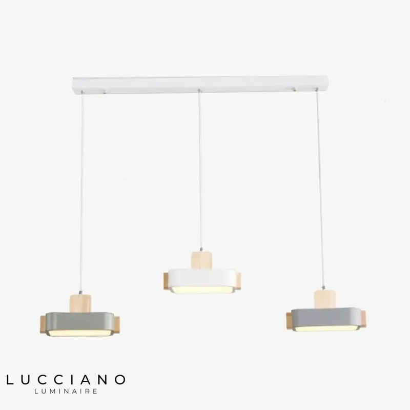 Ainhara Scandinavian LED wood chandelier