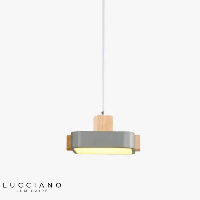 Scandinavian LED pendant light Ainhara wood