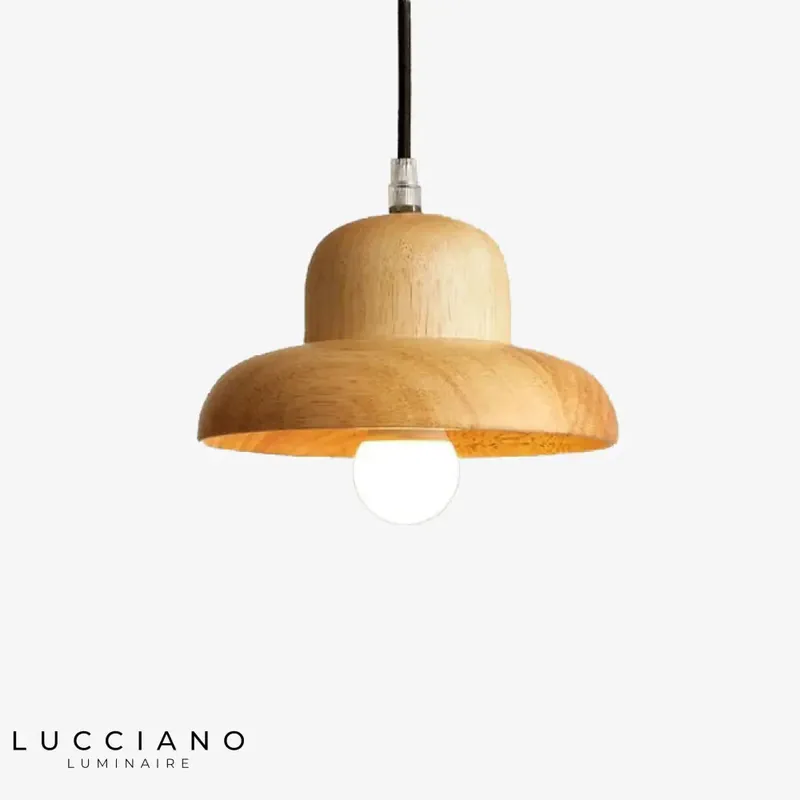 Scandinavian Zoraida Wooden Lampshade Pendant Light