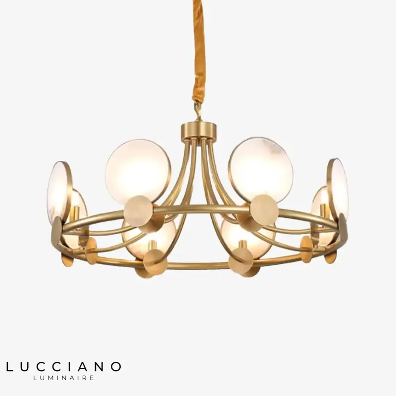 Zelie Circular Marbled LED Chandelier
