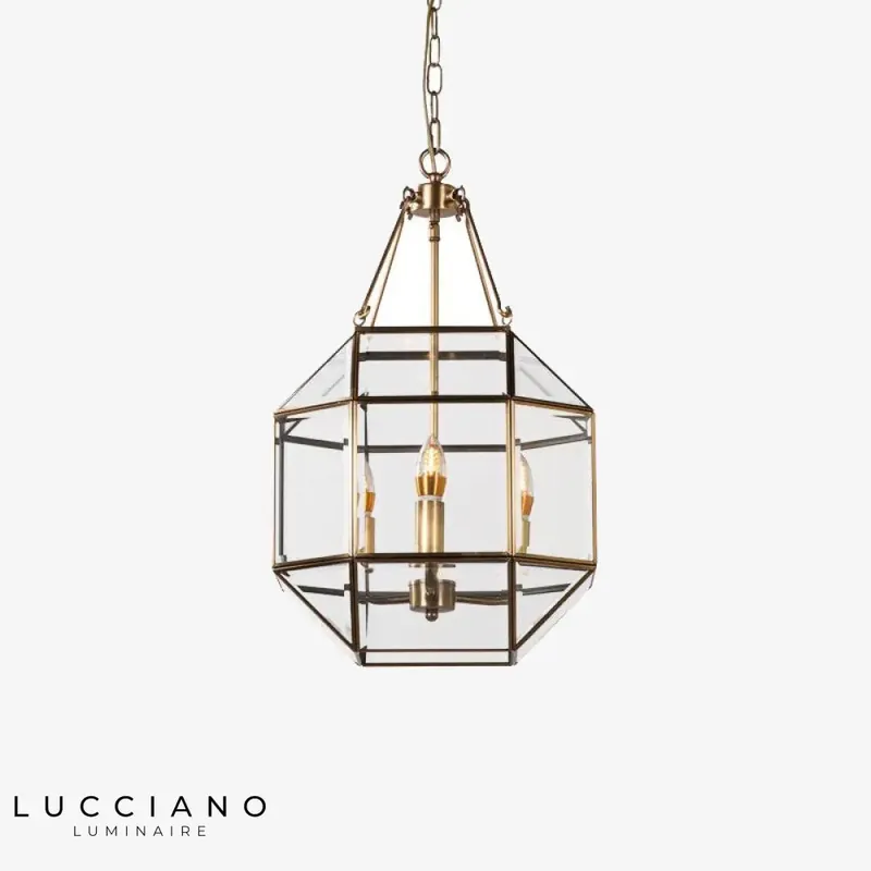 Vintage octagonal candle luminaire