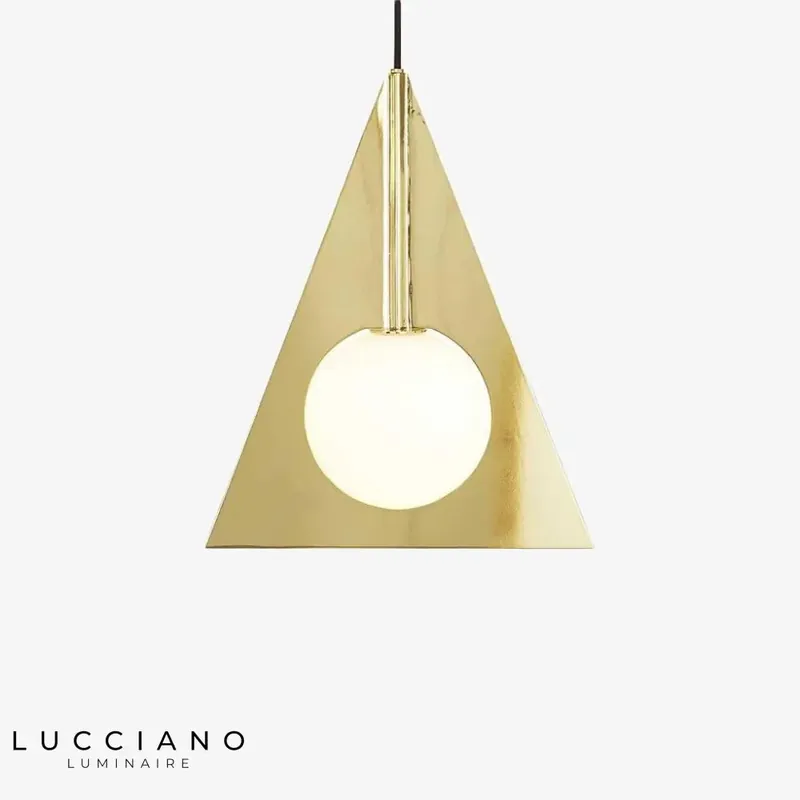 Ariana Gold Metal Geometric Luxe Pendant Light