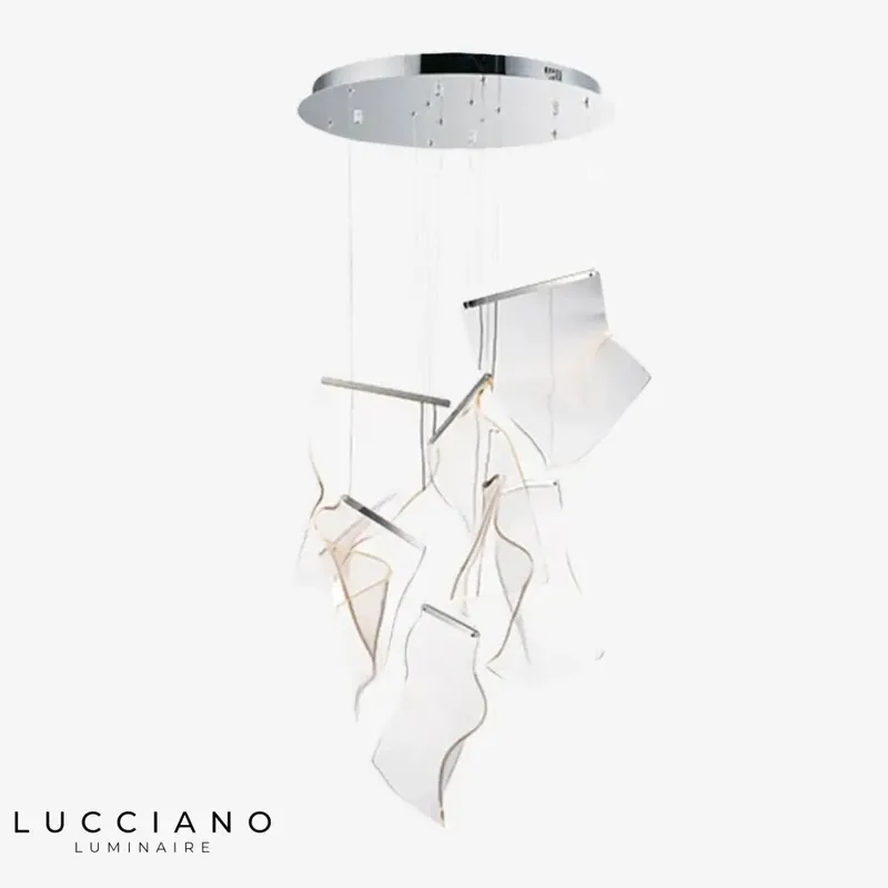 Contemporary Luxury Lamina Glass Pendant Light