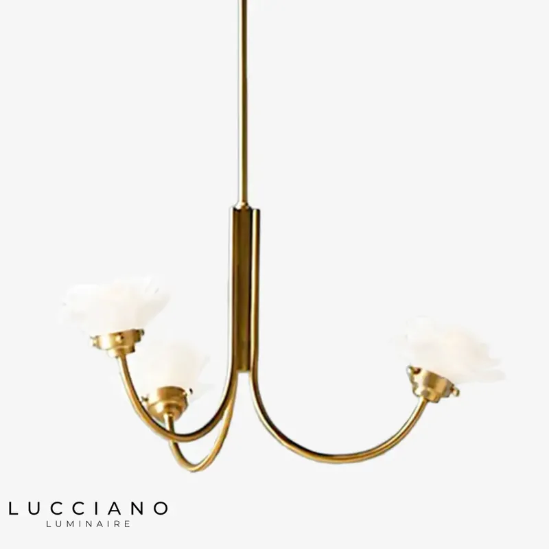 Florenzia Chandelier Pink Bulbs