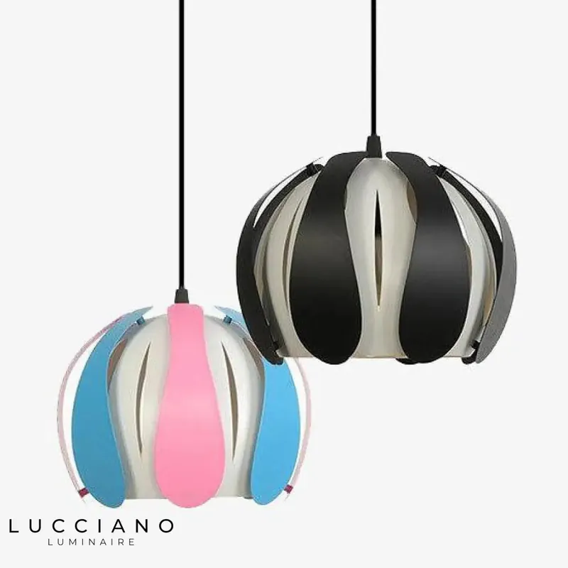 Ronah LED pendant light with colored shade