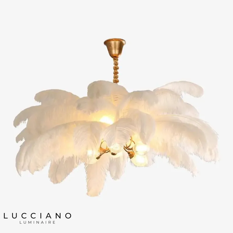 Carnival LED Ceiling Light with Colorful Feathers