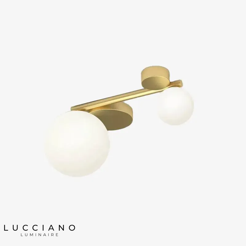 Geometric Gold Glass LED Ceiling Light