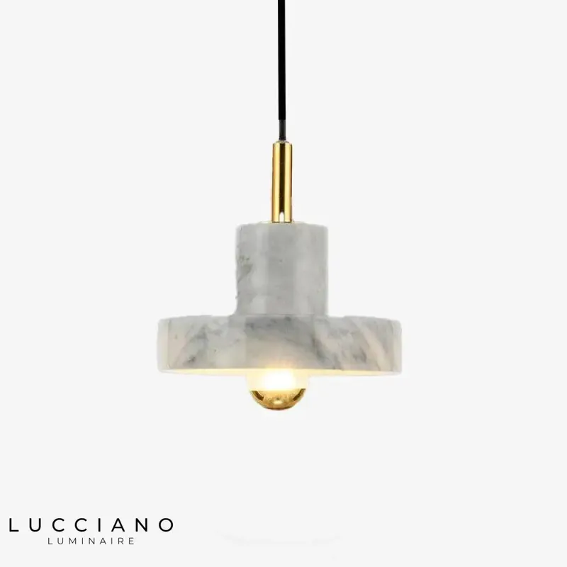 White marble designer LED pendant light
