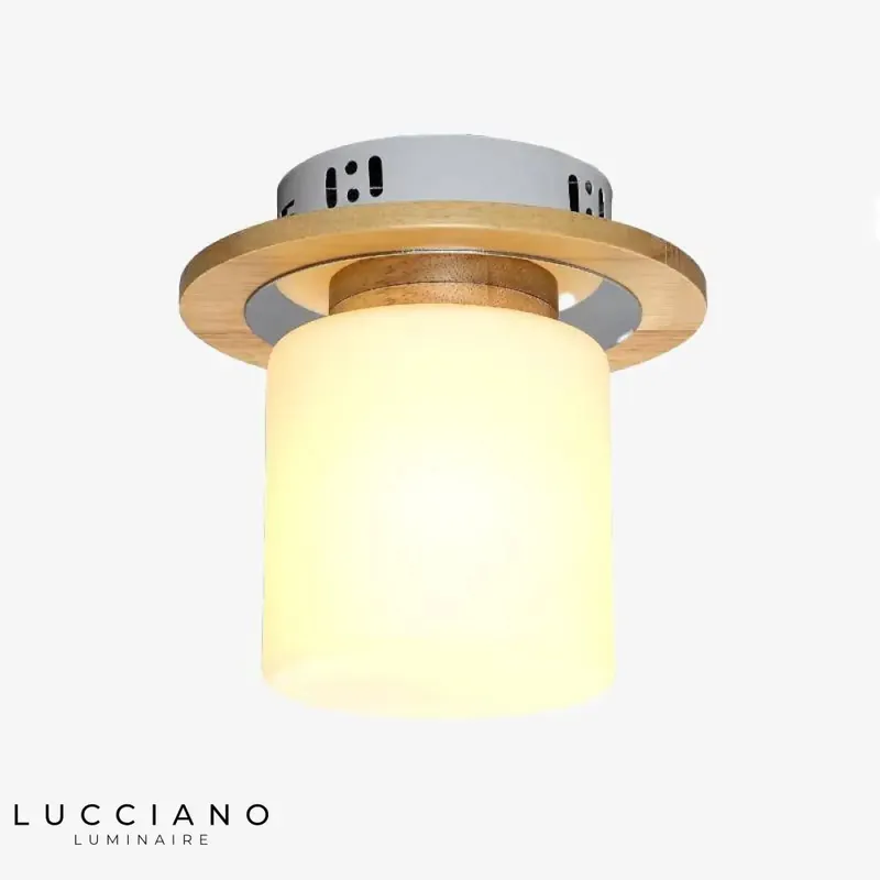 Scandinavian LED Square Wooden Ceiling Light