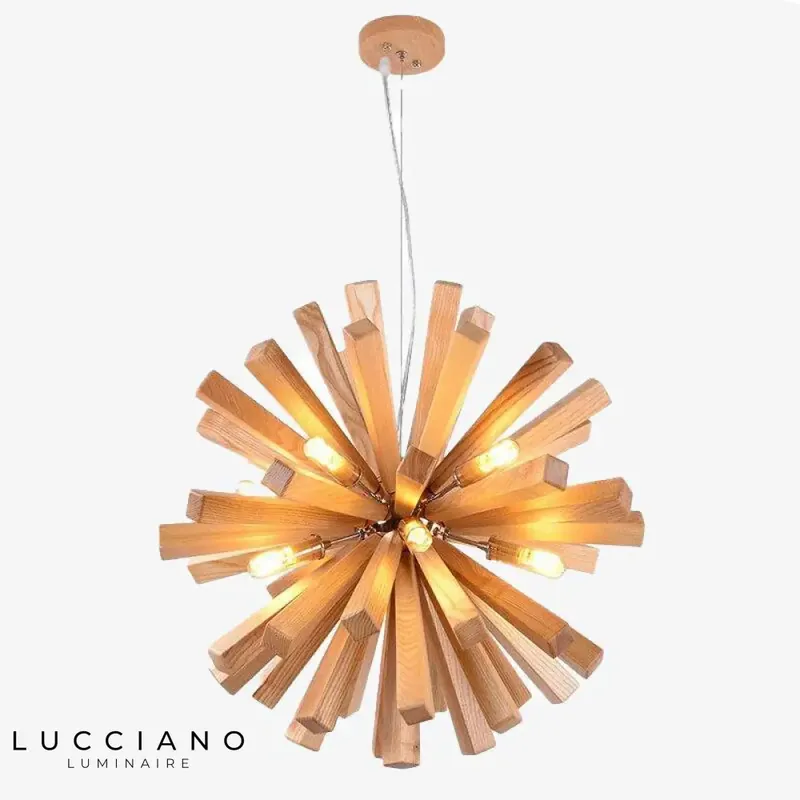 Wongshi-style LED wooden lamp