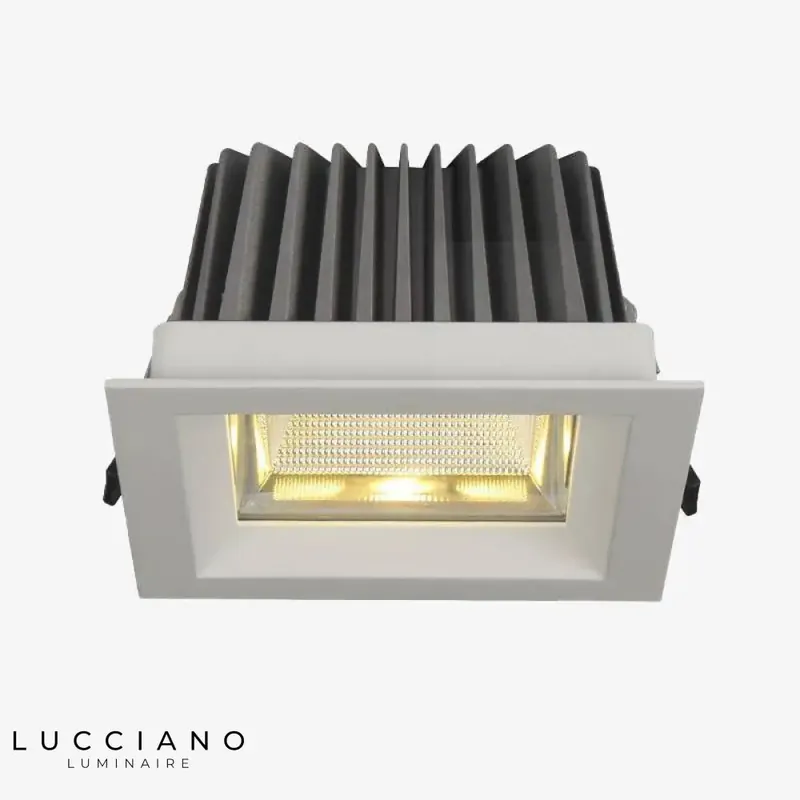 Modern Geometric White Square LED Spotlight