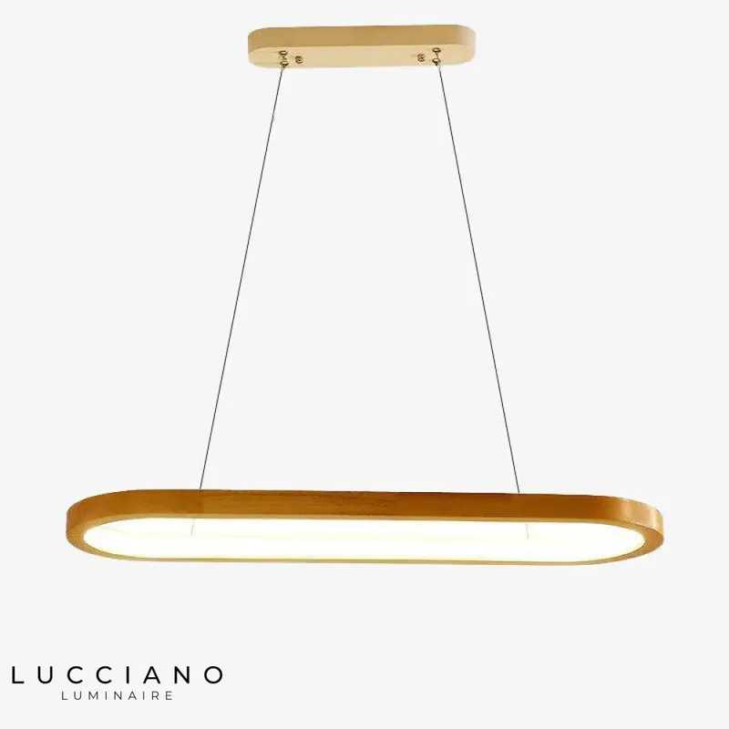 Wooden Ring Design LED Chandelier