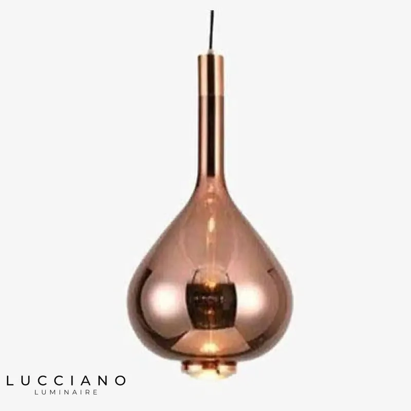 Rose Gold Teardrop Pendant LED