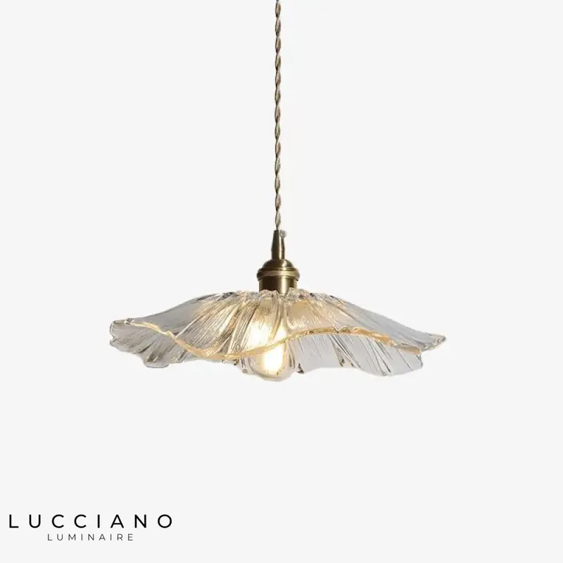 Vintage Japanese glass LED pendant light