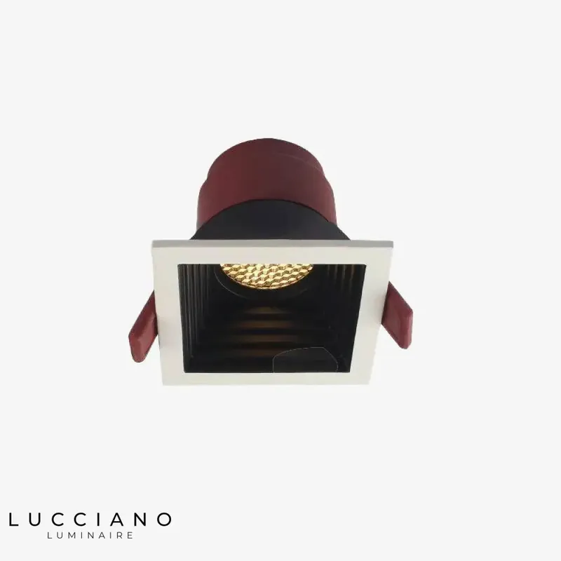 White recessed square LED spotlight