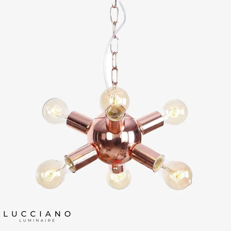 Rose gold Fly design LED chandelier