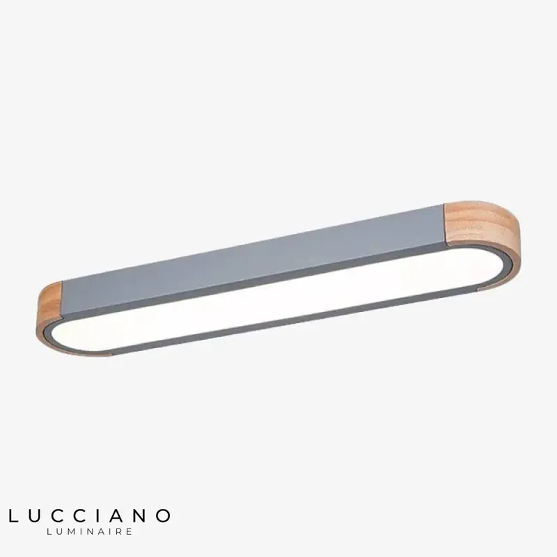 Rounded Wood LED Ceiling Light Loft