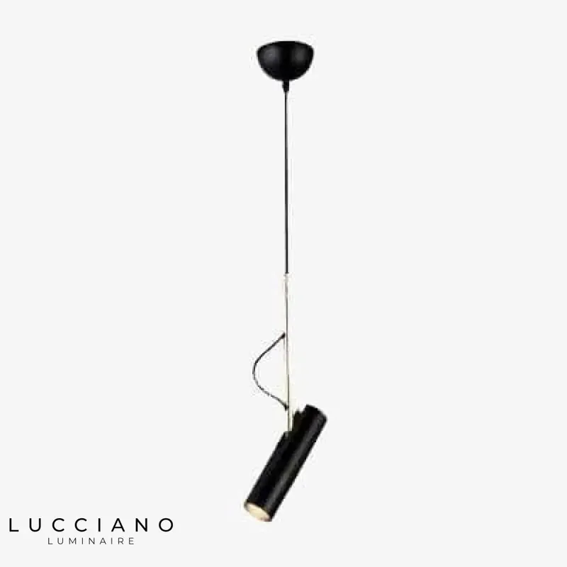 Indoor cylindrical metal LED pendant light