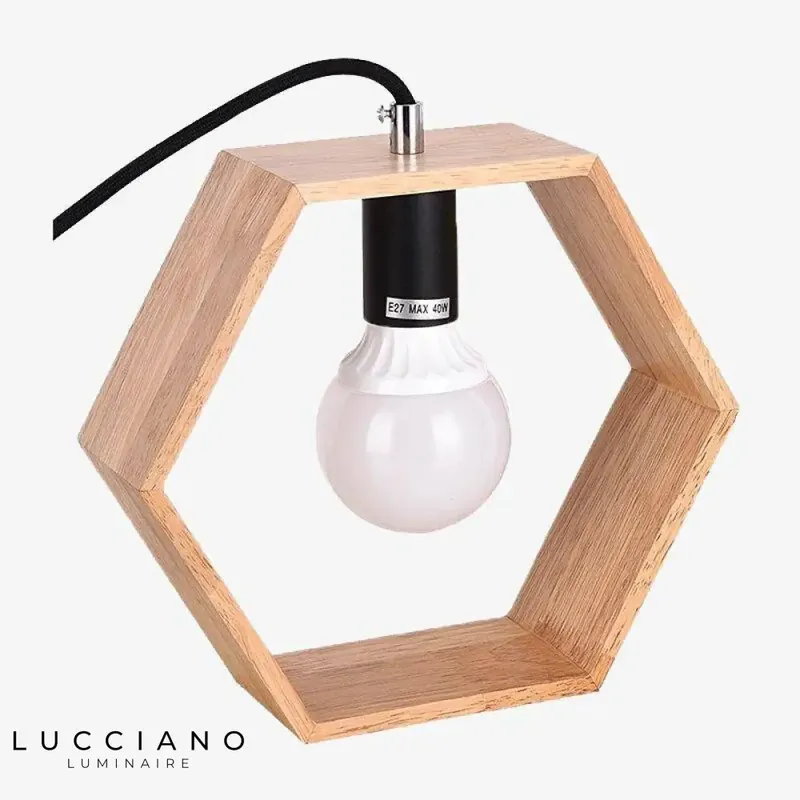 Boti Geometric Wooden LED Lamp