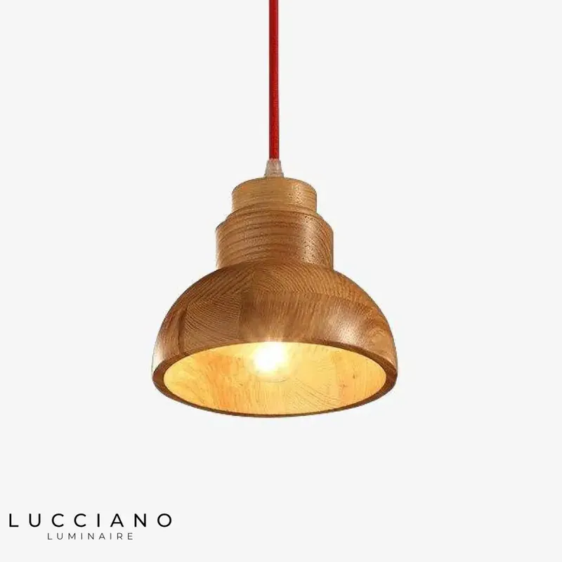 Craft wooden lampshade LED pendant