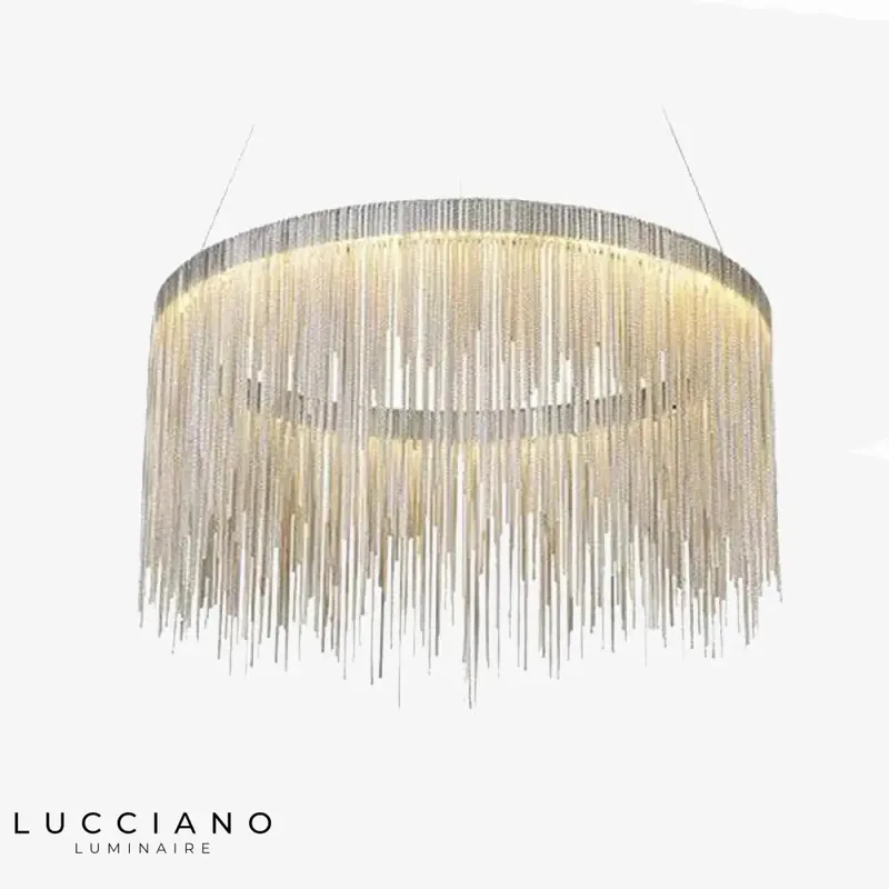 Villa Silver Circle LED Chandelier