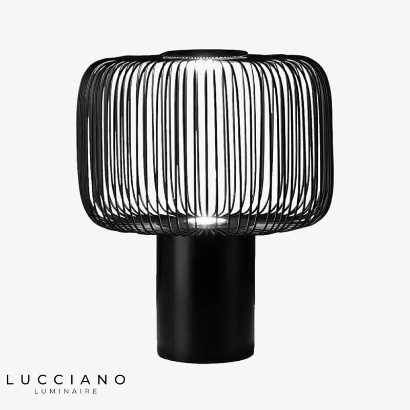 Black cage design LED lamp