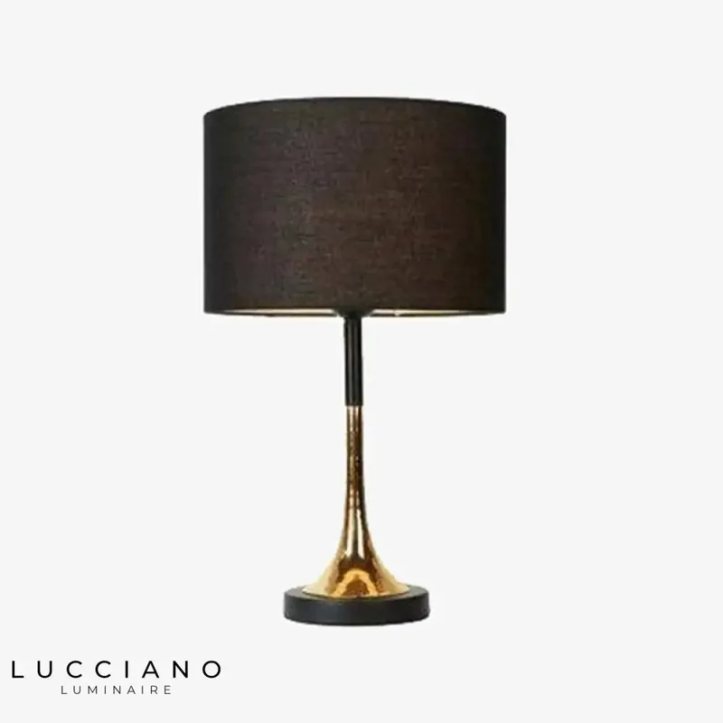 Designer LED lamp with cylindrical shade