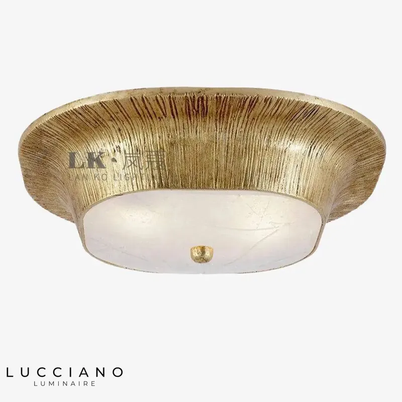 Golden LED Retro Metal Ceiling Light