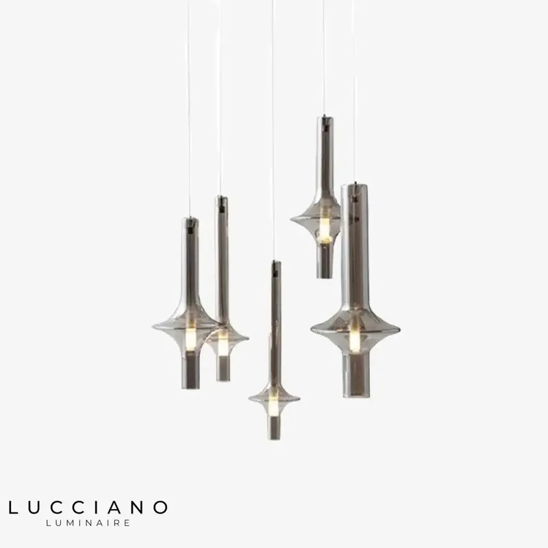 Cylindrical Glass LED Chandelier