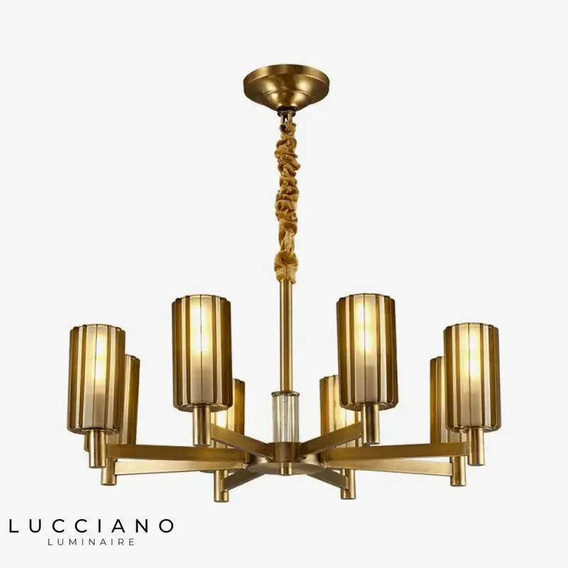 Designer LED gold metal chandelier