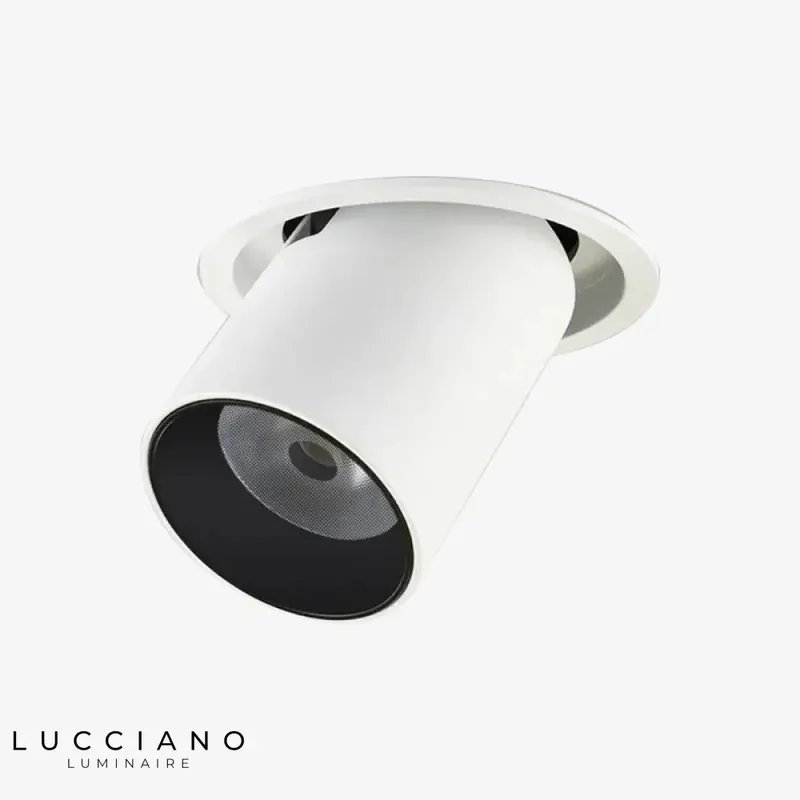 White swivel recessed LED spot