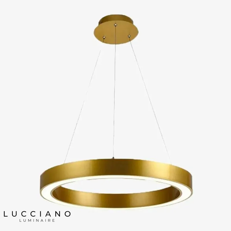 Thick Metal Circle LED Pendant Light Luxury