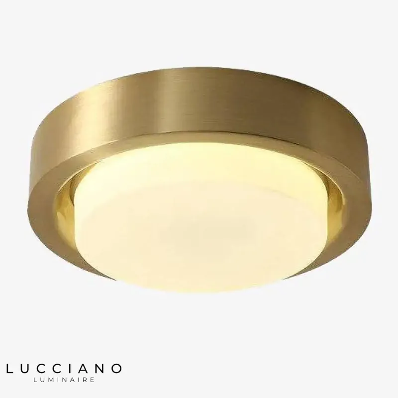 Round gold retro LED ceiling light