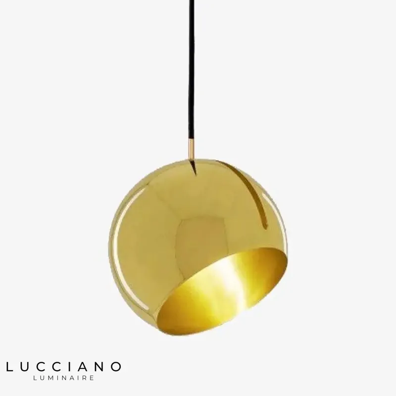 Round metal LED pendant light